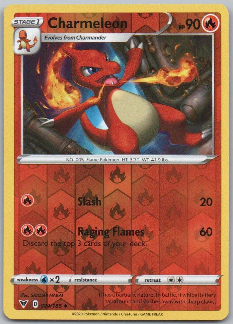 Charmeleon 024 Reverse Holo Fire Card - Vivid Voltage