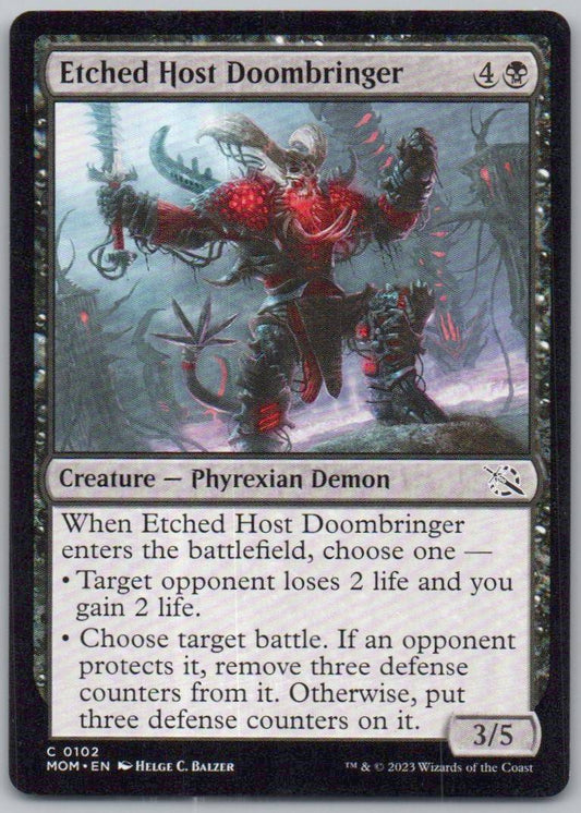 Etched Host Doombringer 102 0 Creature Card - March of the Machine