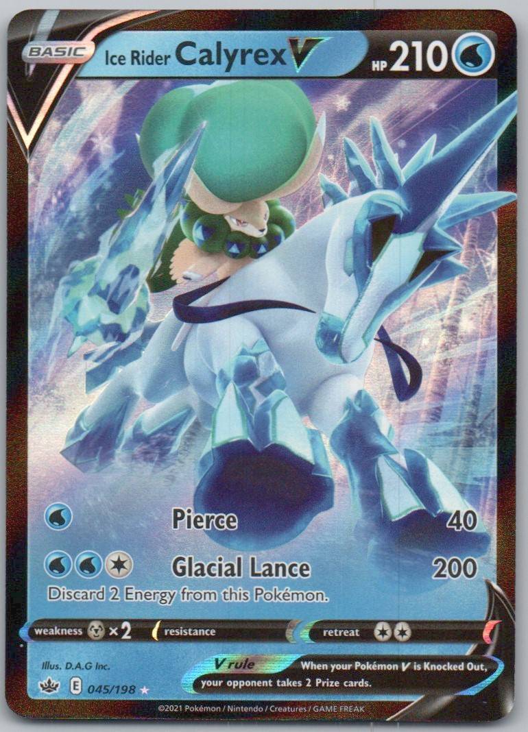 Ice Rider Calyrex V 045 Holo Water Card - Chilling Reign