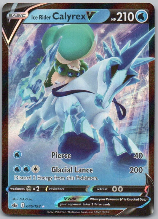 Ice Rider Calyrex V 045 Holo Water Card - Chilling Reign