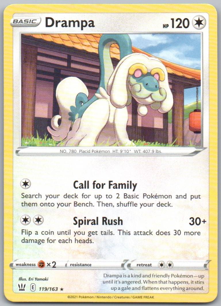 Drampa 119 Normal Colorless Card - Battle Styles