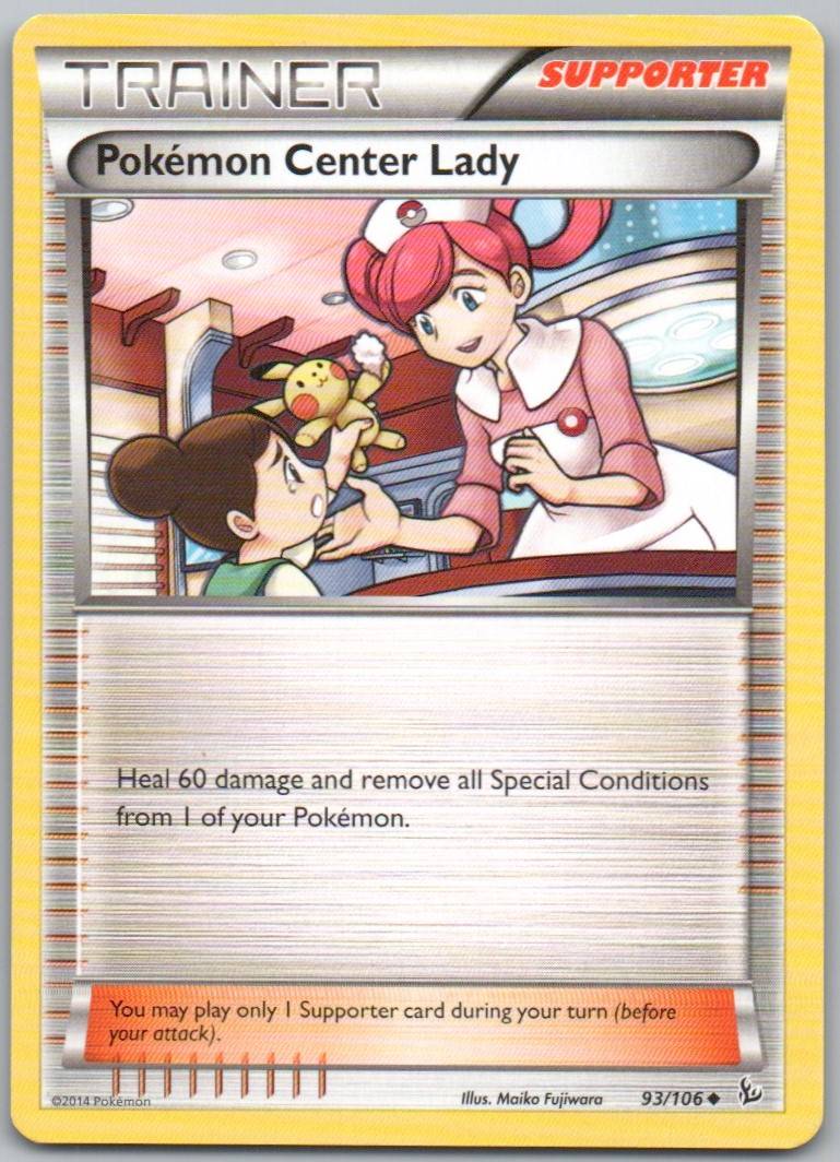 Pokemon Center Lady 093 Normal Trainer Card - Flashfire