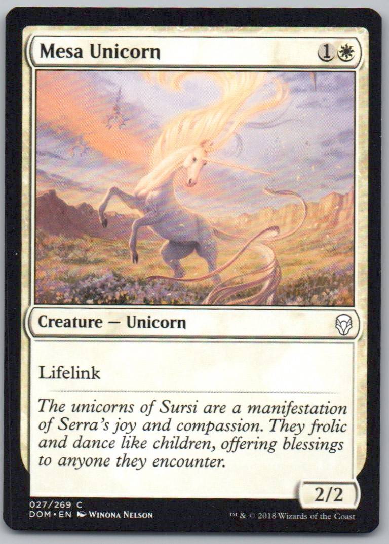 Mesa Unicorn 27 Normal Creature Card - Dominaria