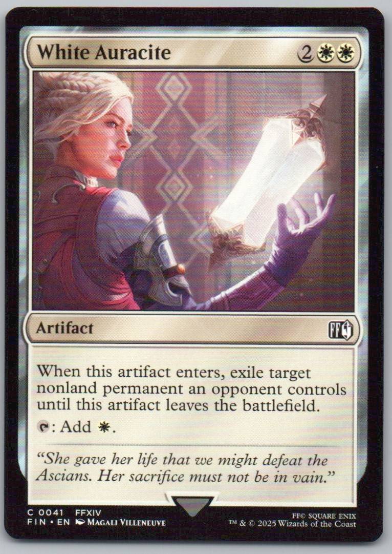 White Auracite 41 Normal Artifact Card - FINAL FANTASY