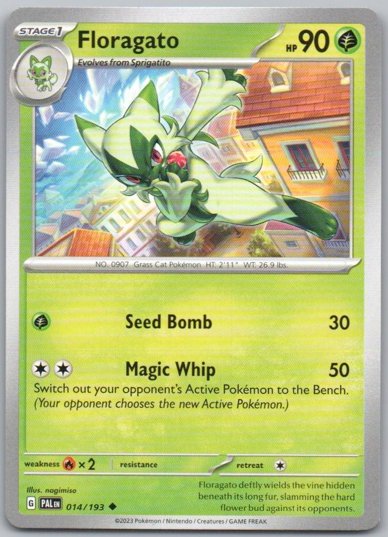 Floragato 014 Normal Grass Card - Paldea Evolved