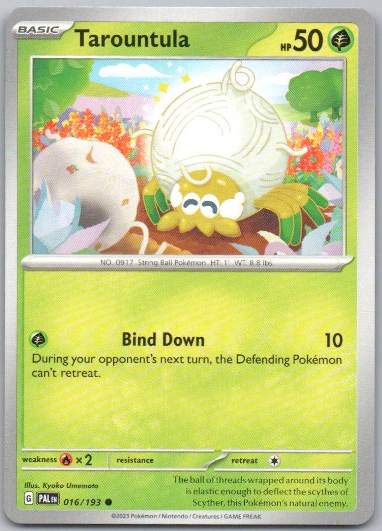 Tarountula 016 Normal Grass Card - Paldea Evolved