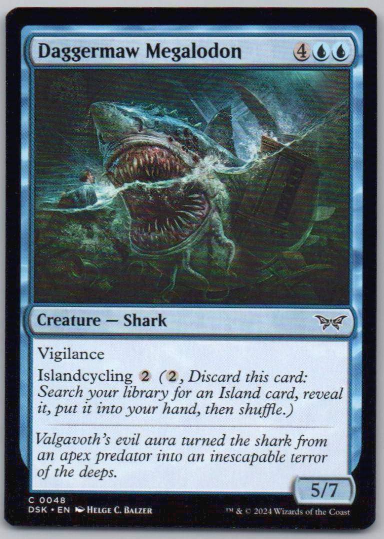 Daggermaw Megalodon 48 Normal Creature Card - Duskmourn: House of Horror