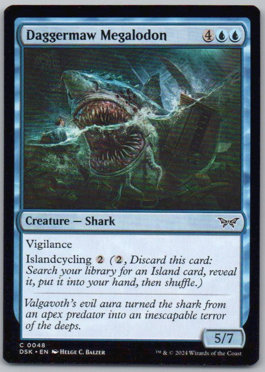 Daggermaw Megalodon 48 Normal Creature Card - Duskmourn: House of Horror
