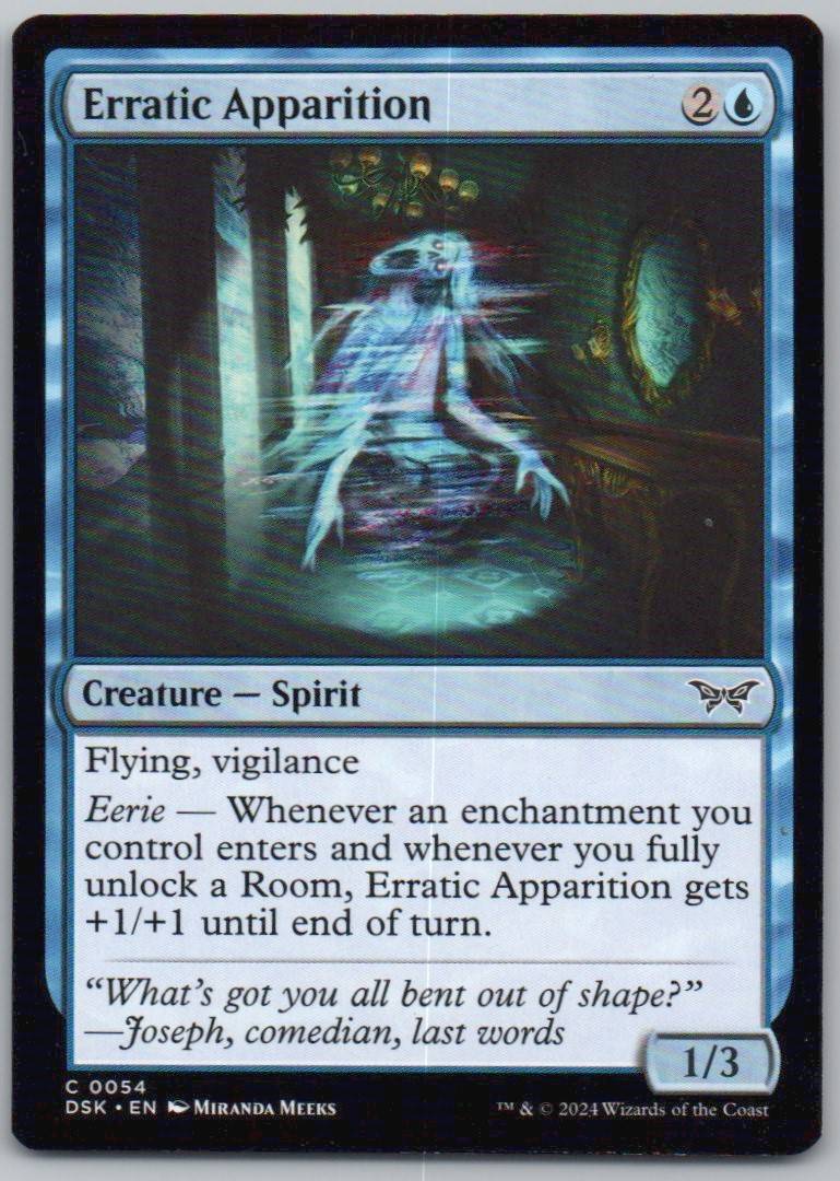 Erratic Apparition 54 Normal Creature Card - Duskmourn: House of Horror