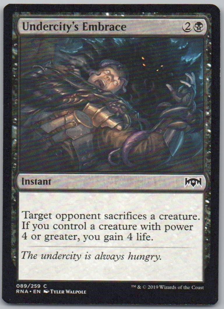 Undercity's Embrace 89 Normal Instant Card - Ravnica Allegiance
