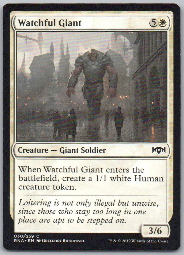Watchful Giant 30 Normal Creature Card - Ravnica Allegiance