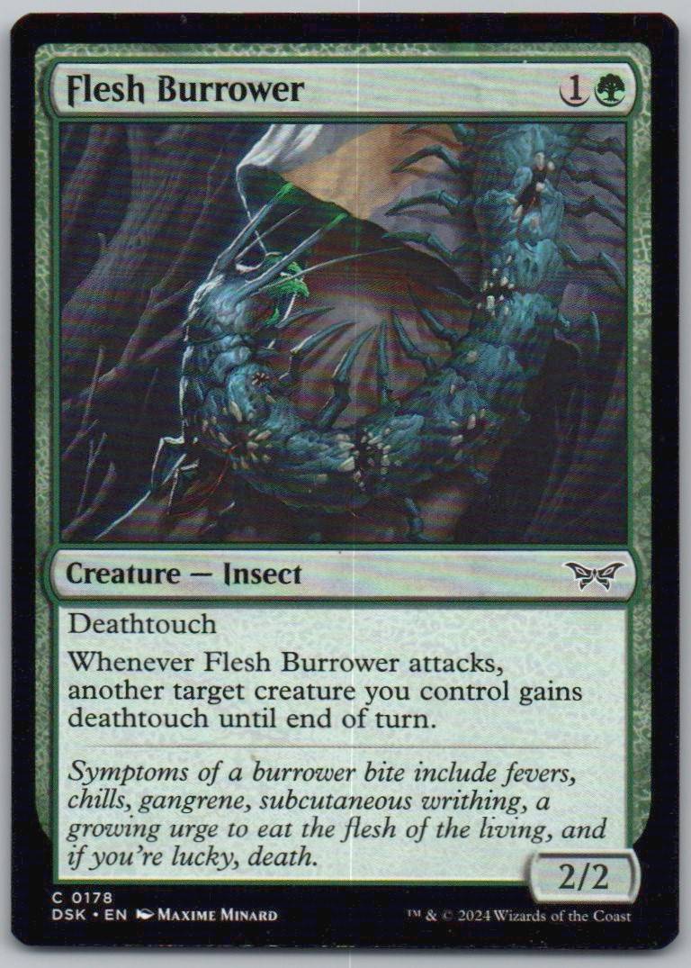 Flesh Burrower 178 Normal Creature Card - Duskmourn: House of Horror