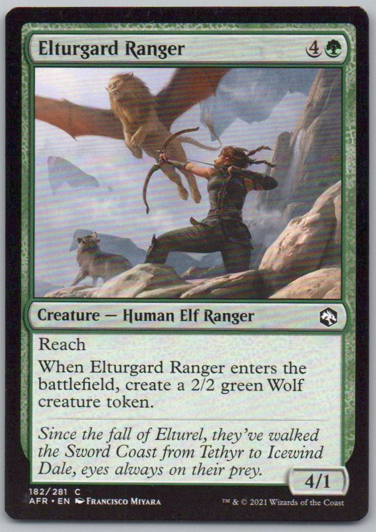 Elturgard Ranger 182 Normal Creature Card - Adventures in the Forgotten Realms