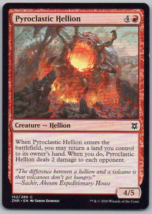 Pyroclastic Hellion 152 Normal Creature Card - Zendikar Rising