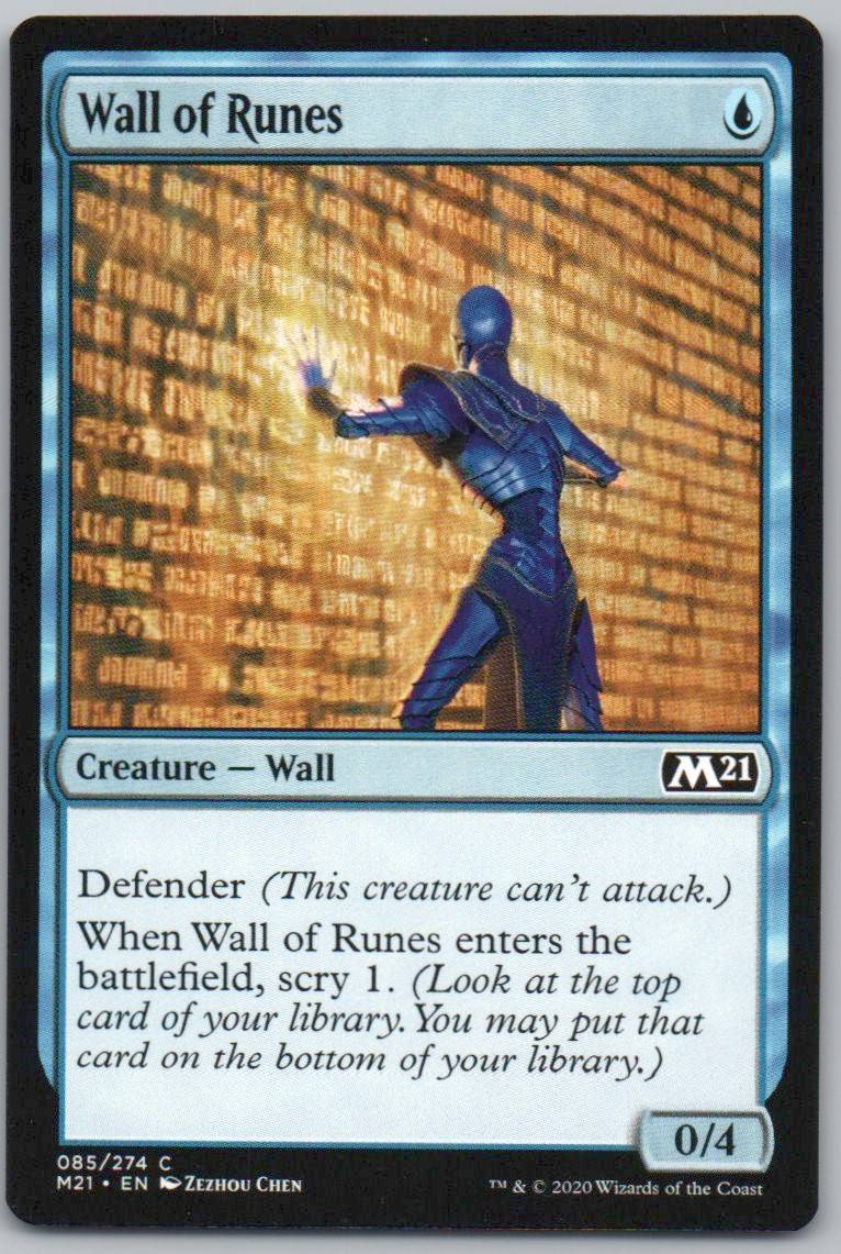 Wall of Runes 85 0 Creature Card - Core Set 2021