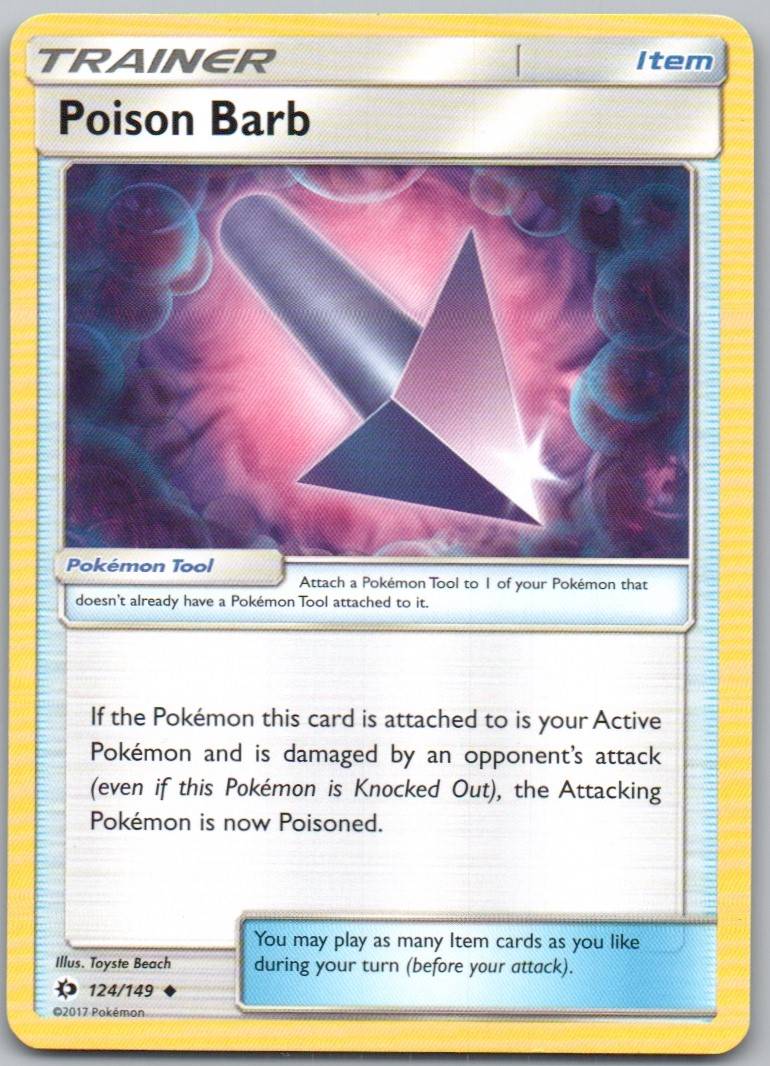 Poison Barb 124 Normal Trainer Card - Sun & Moon Base