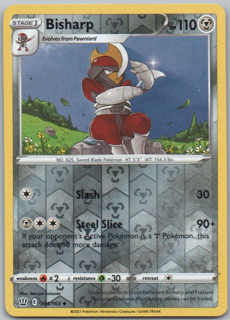 Bisharp 104 Reverse Holo Metal Card - Battle Styles