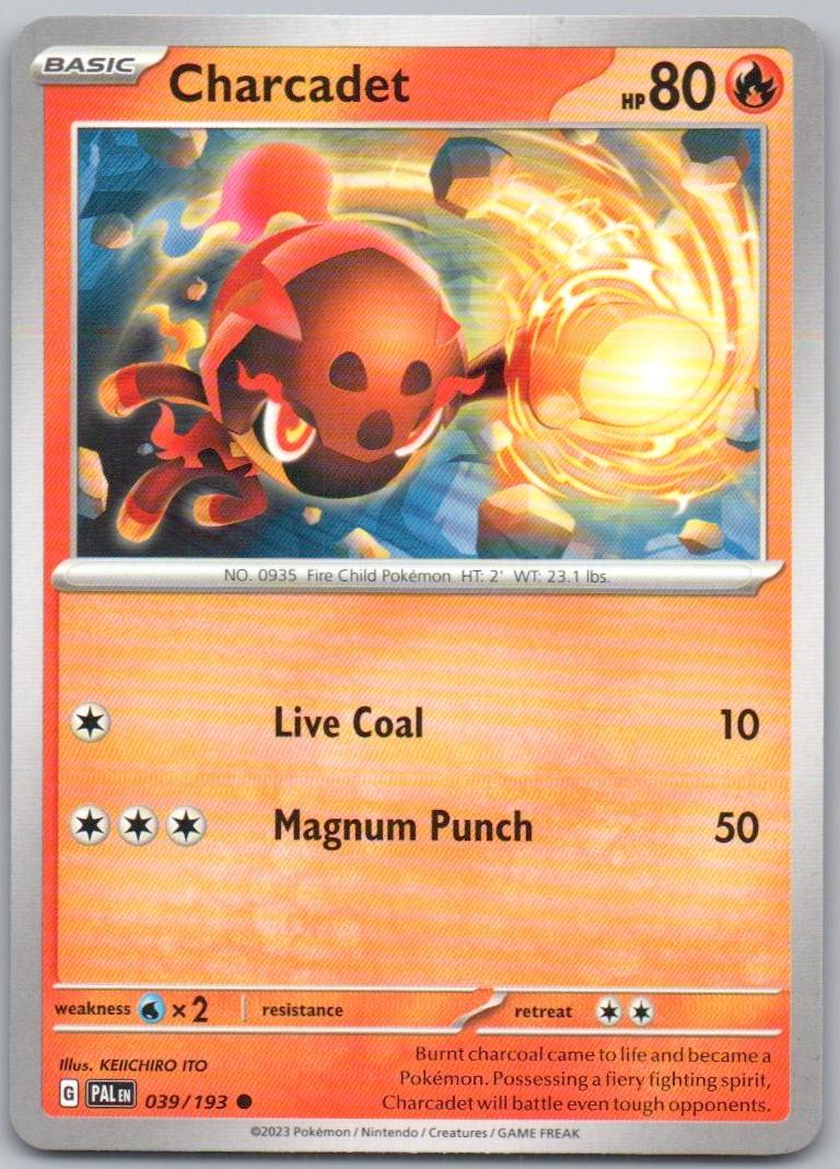 Charcadet 039 Normal Fire Card - Paldea Evolved