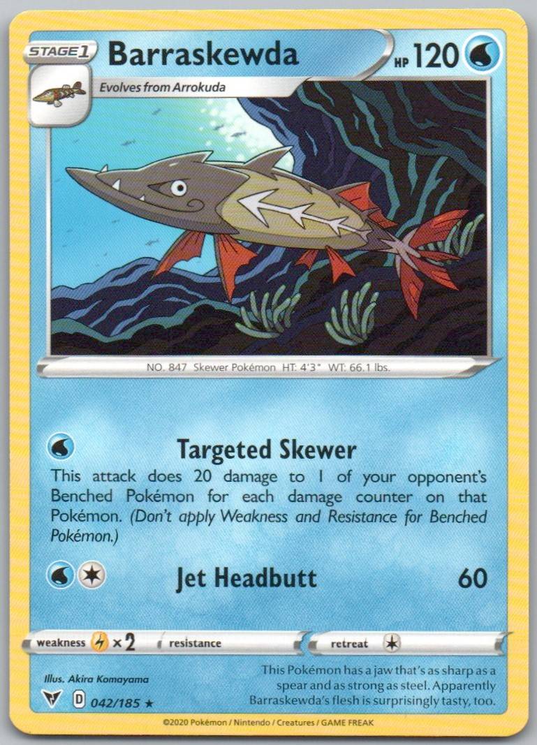 Barraskewda 042 Normal Water Card - Vivid Voltage
