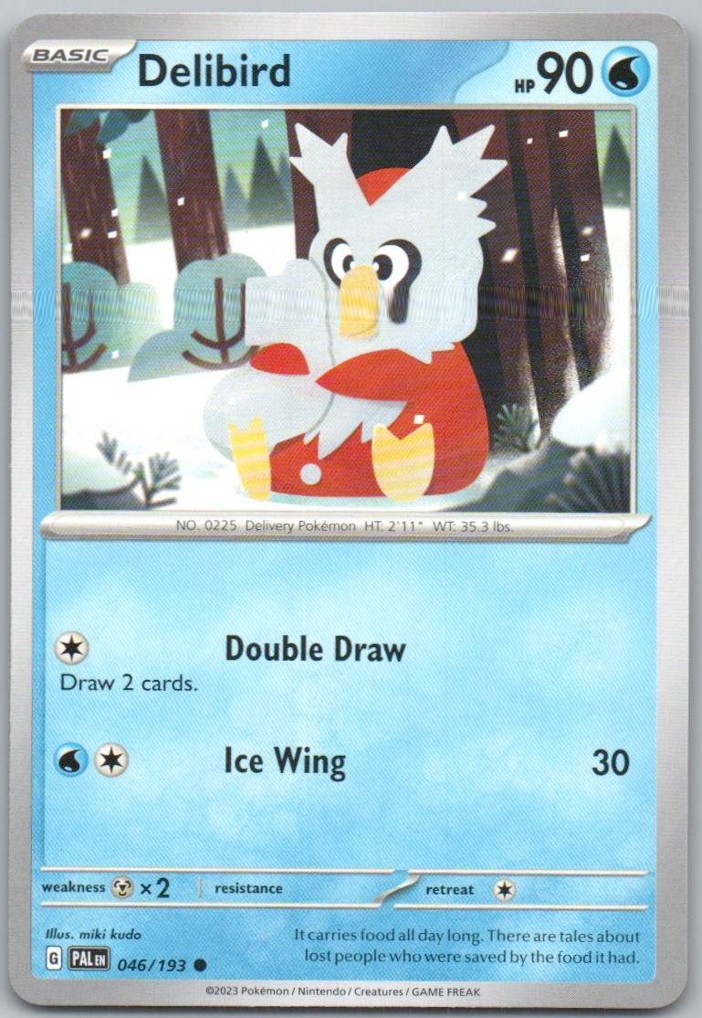 Delibird 046 Normal Water Card - Paldea Evolved
