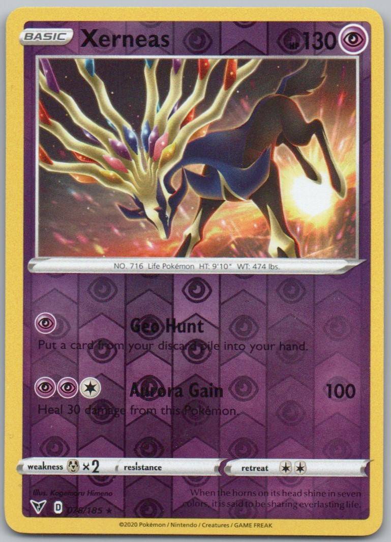 Xerneas 078 Reverse Holo Psychic Card - Vivid Voltage