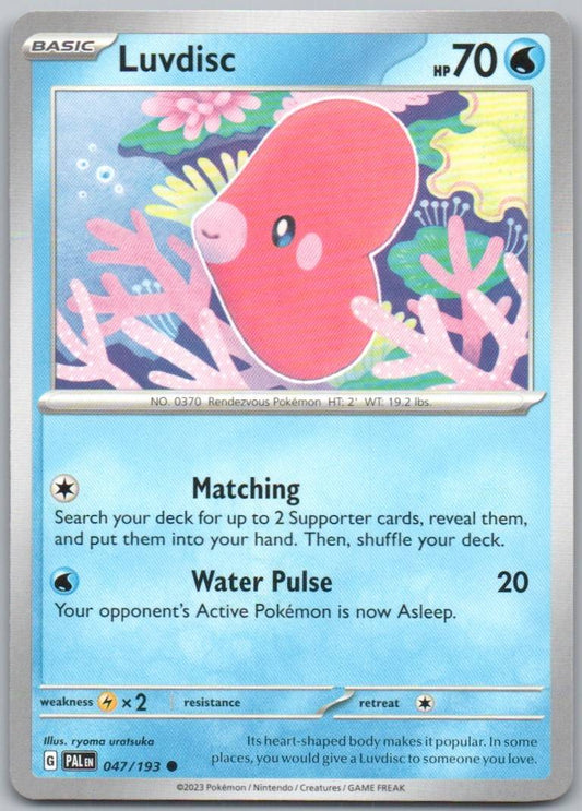 Luvdisc 047 Normal Water Card - Paldea Evolved