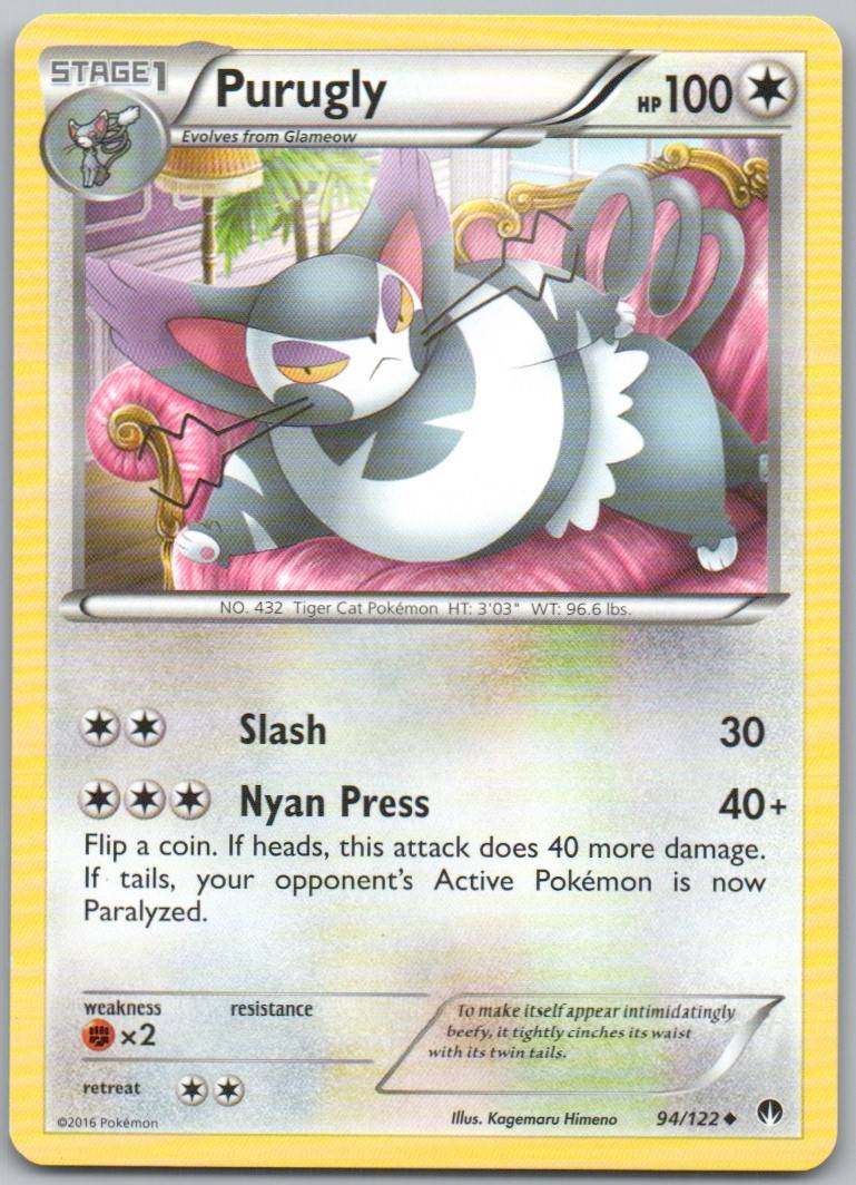 Purugly 094 Normal Colorless Card - BREAKpoint