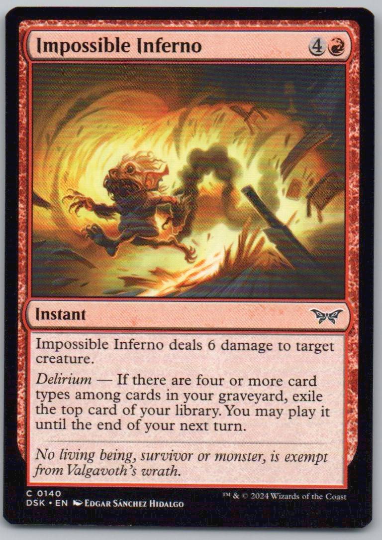 Impossible Inferno 140 Normal Instant Card - Duskmourn: House of Horror