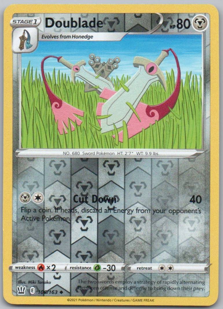 Doublade 106 Reverse Holo Metal Card - Battle Styles