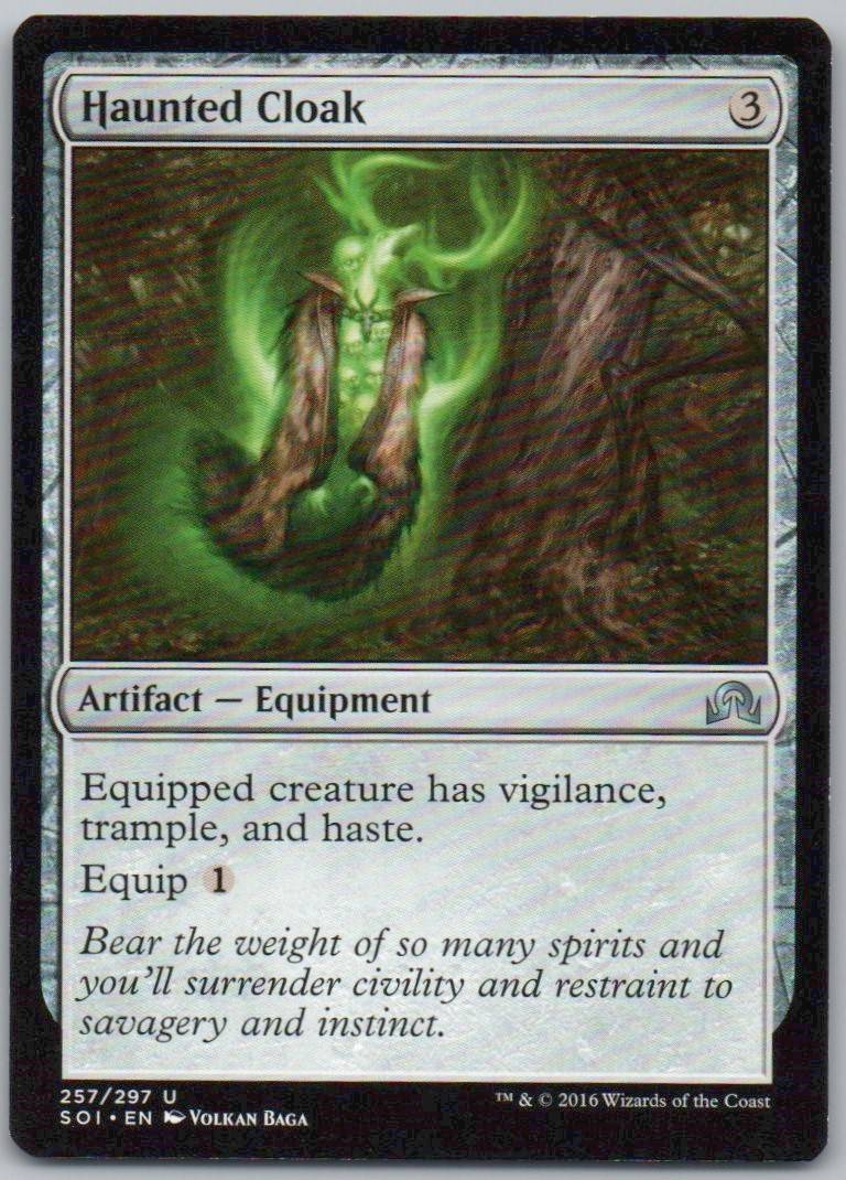 Haunted Cloak 257 Normal Artifact Card - Shadows over Innistrad