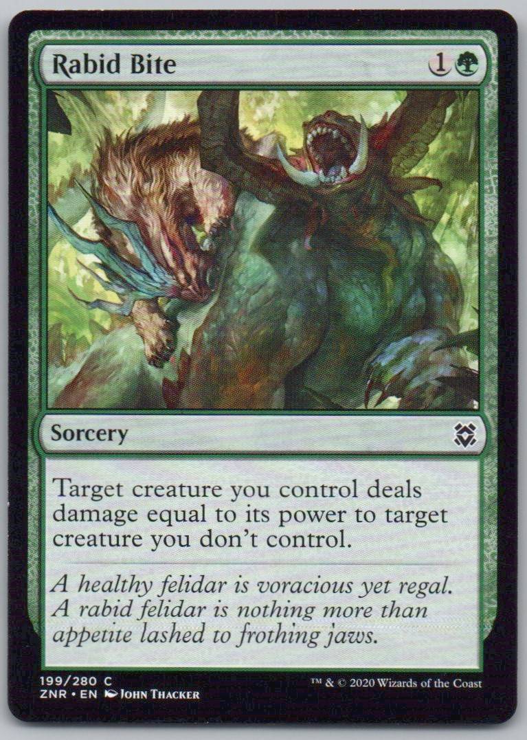 Rabid Bite 199 Normal Sorcery Card - Zendikar Rising