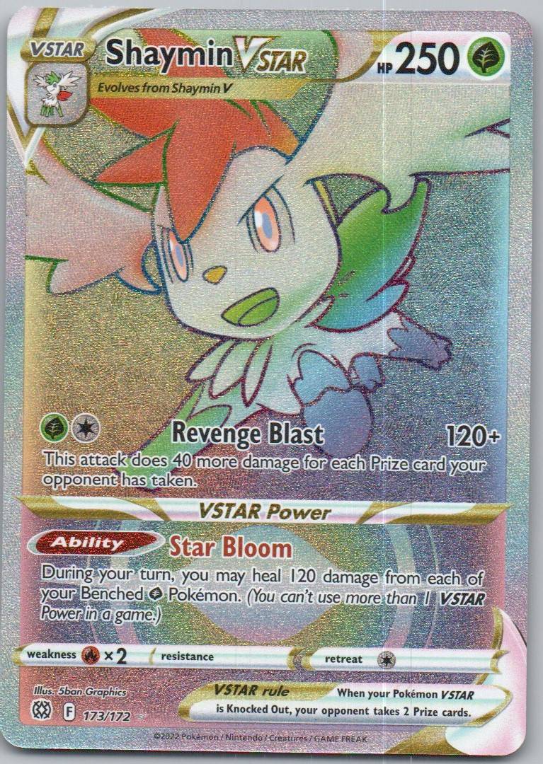 Shaymin VSTAR 173 Holo Grass Card - Brilliant Stars