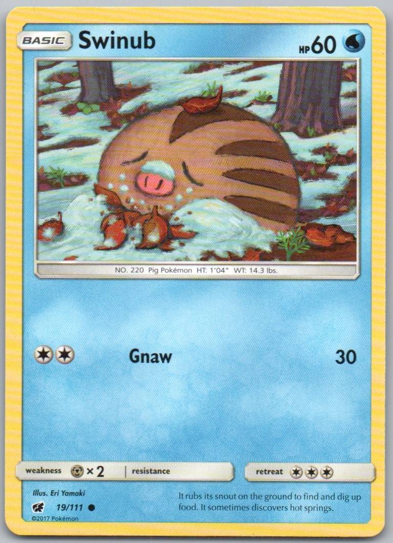 Swinub 19 Normal Water Card - Crimson Invasion