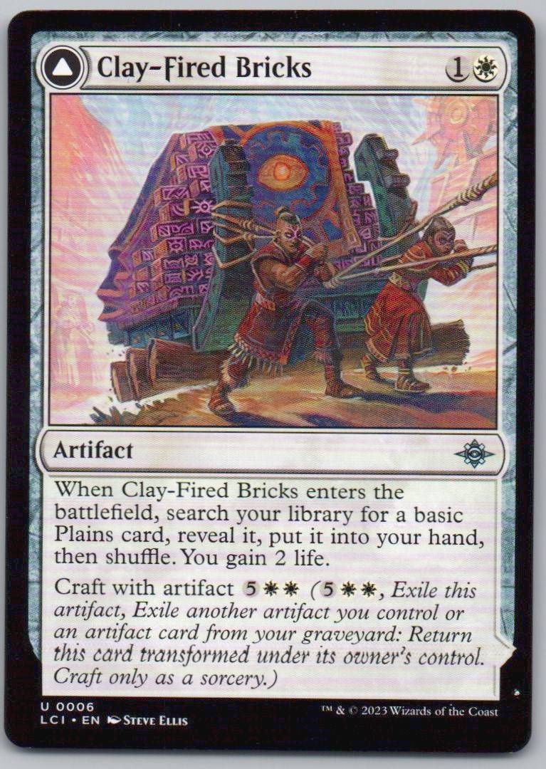 Clay-Fired Bricks 6 0 Artifact Card - The Lost Caverns of Ixalan