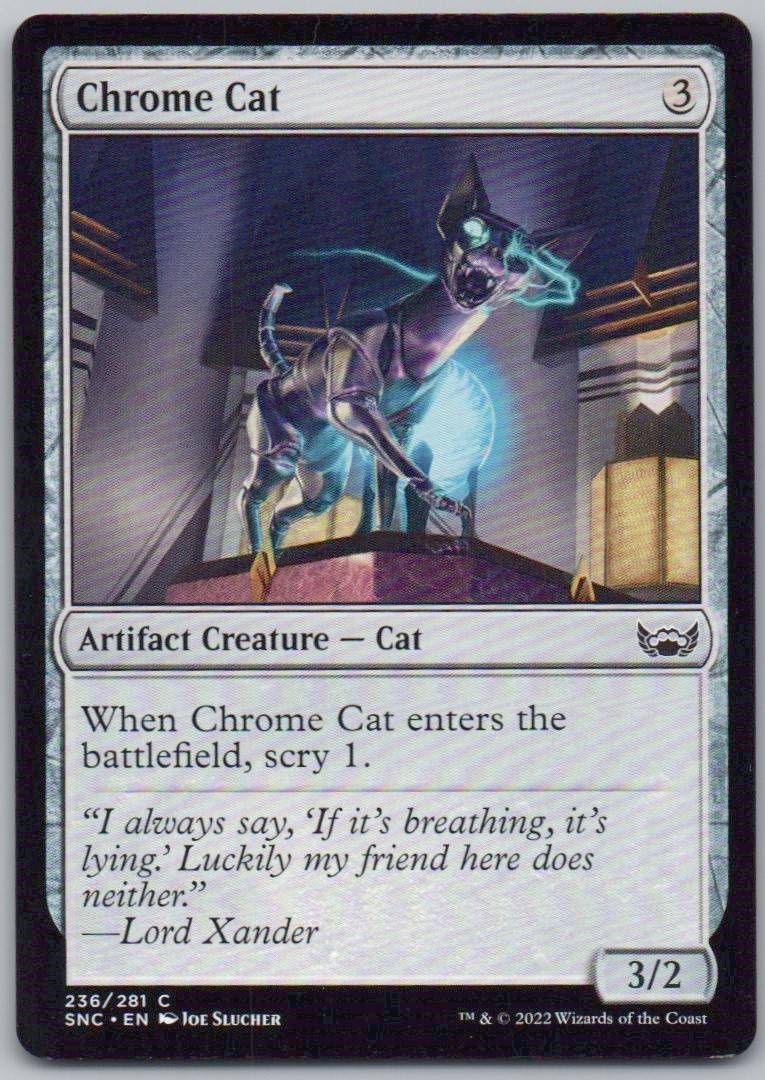 Chrome Cat 236 Normal Artifact Card - Streets of New Capenna