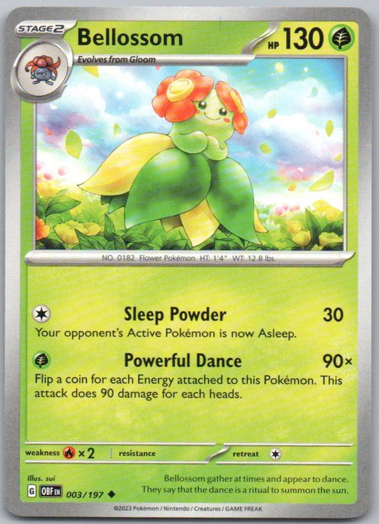 Bellossom 003 Normal Grass Card - Obsidian Flames