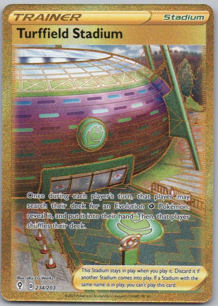 Turffield Stadium 234 Holo Trainer Card - Evolving Skies