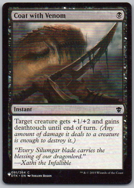 Coat with Venom 91 Normal Instant Card - Dragons of Tarkir