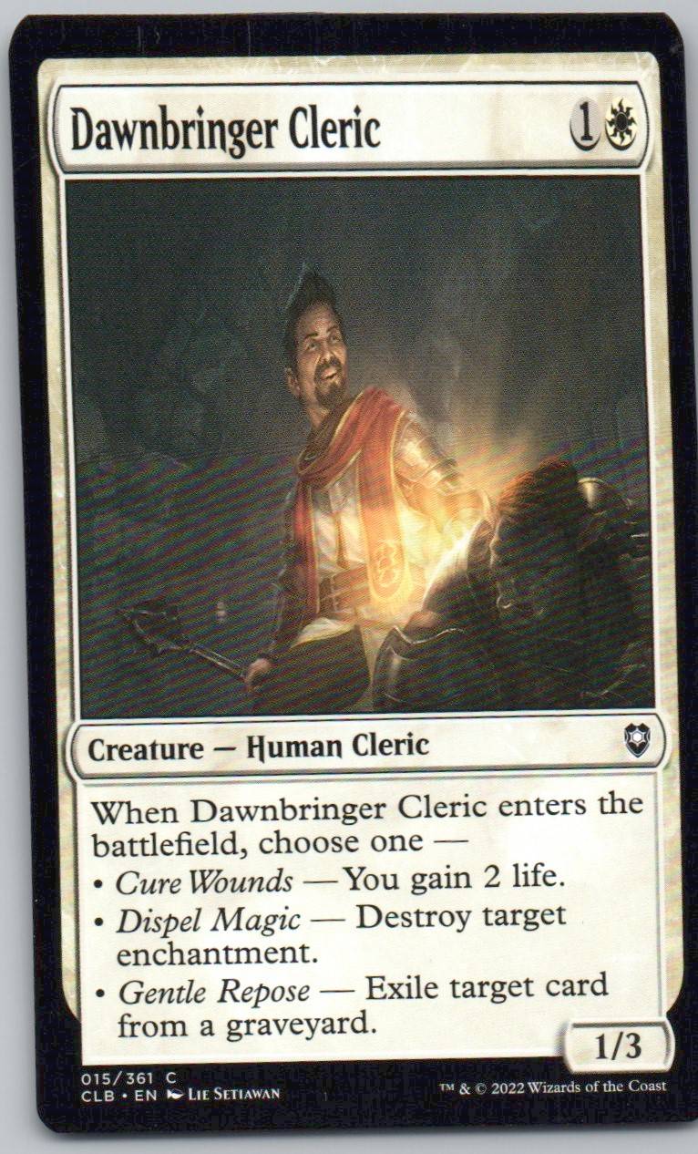 Dawnbringer Cleric 15 Normal Creature Card - Commander Legends: Battle for Baldur's Gate