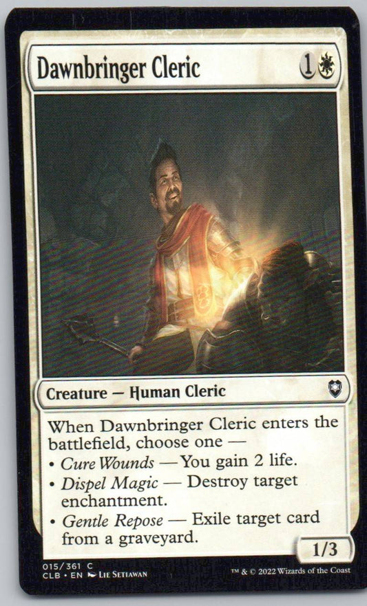 Dawnbringer Cleric 15 Normal Creature Card - Commander Legends: Battle for Baldur's Gate
