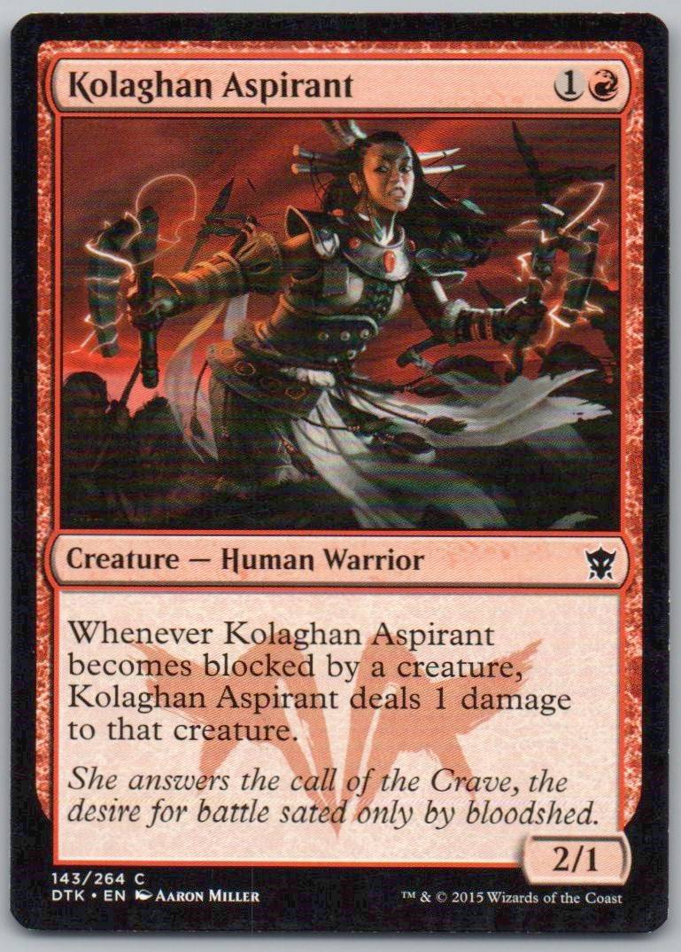 Kolaghan Aspirant 143 Normal Creature Card - Dragons of Tarkir