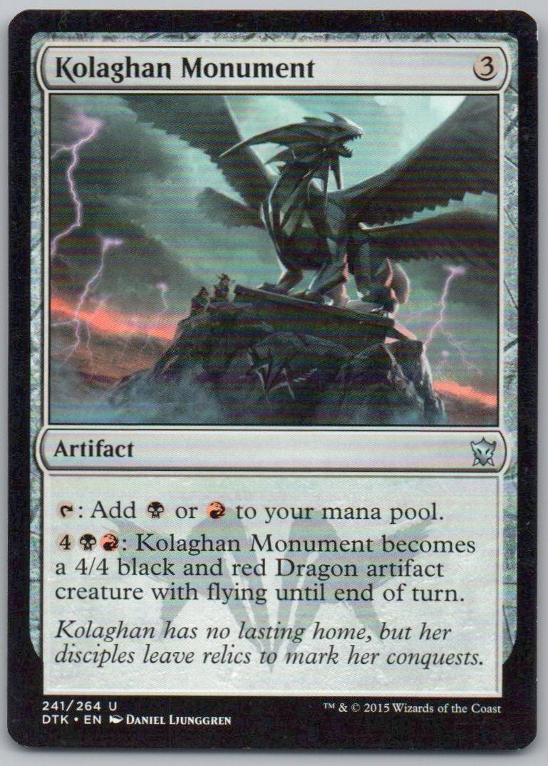 Kolaghan Monument 241 Normal Artifact Card - Dragons of Tarkir