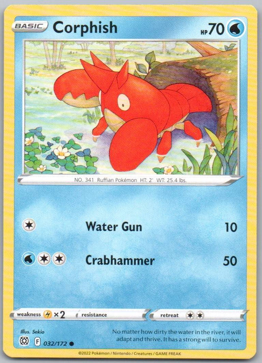Corphish 032 Normal Water Card - Brilliant Stars