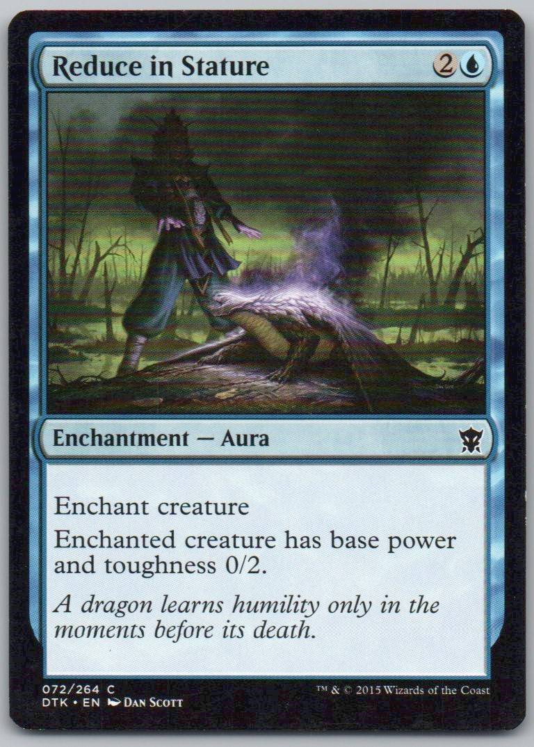 Reduce in Stature 72 Normal Enchantment Card - Dragons of Tarkir