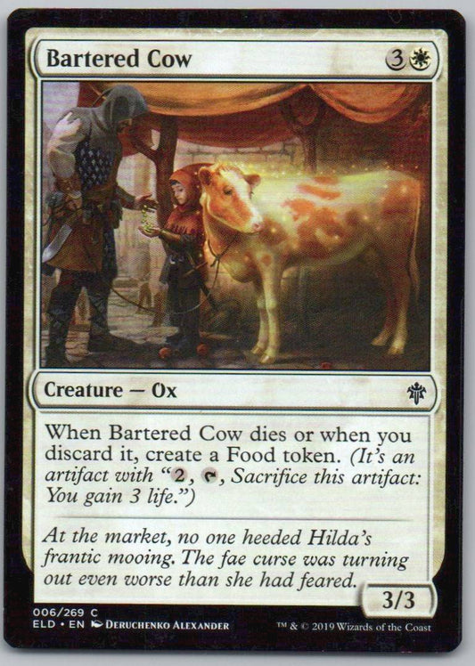 Bartered Cow 6 Normal Creature Card - Throne of Eldraine