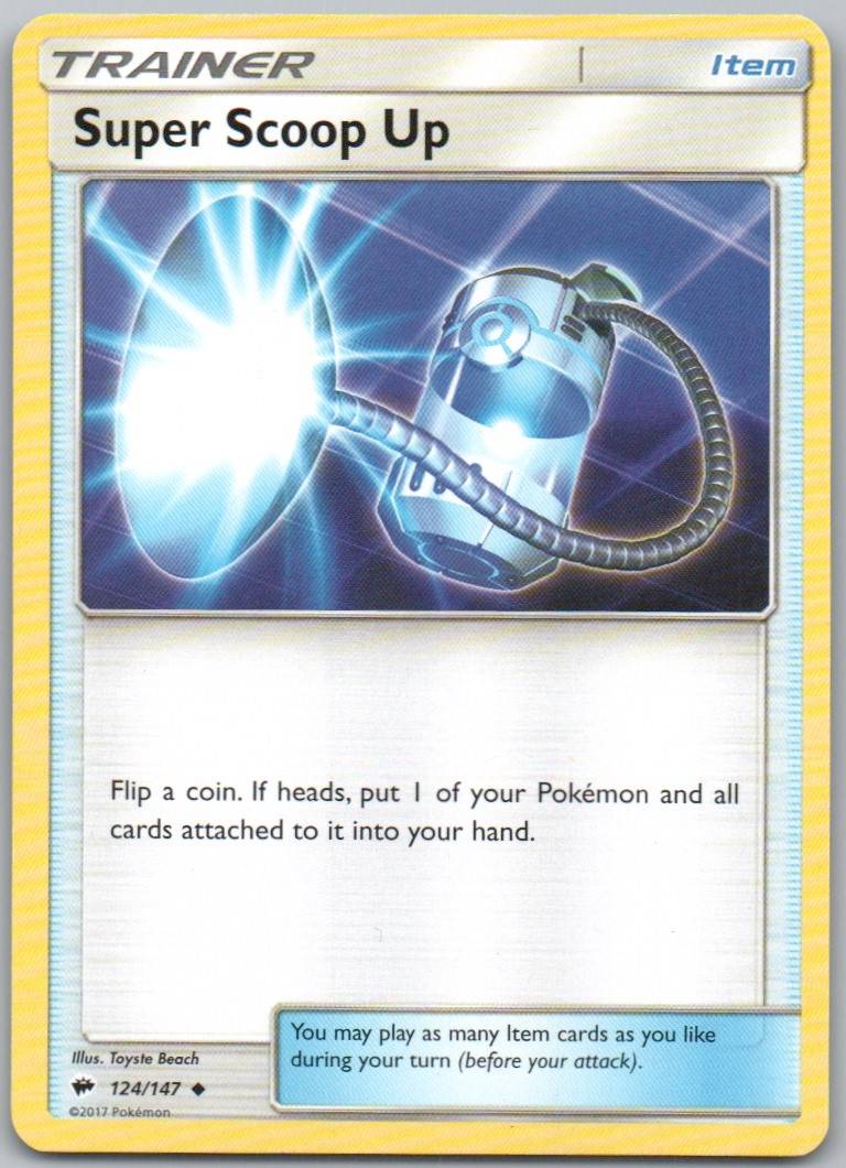 Super Scoop Up 124 Normal Trainer Card - Burning Shadows
