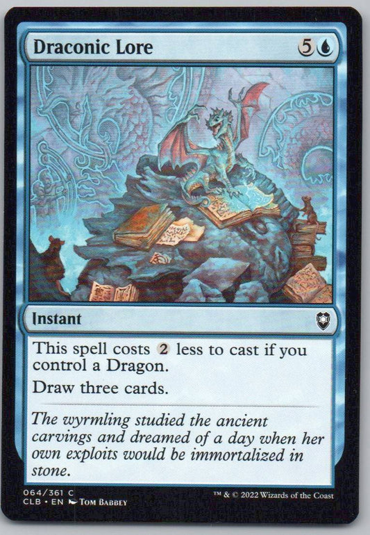 Draconic Lore 64 Normal Instant Card - Commander Legends: Battle for Baldur's Gate