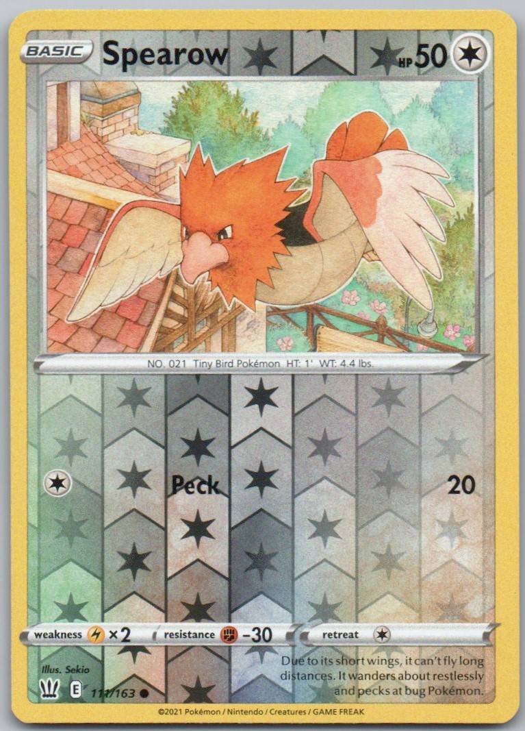 Spearow 111 Reverse Holo Colorless Card - Battle Styles
