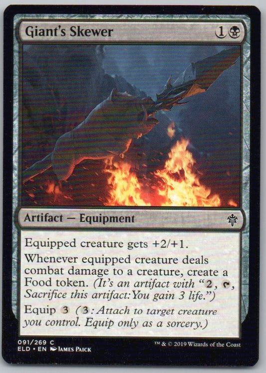 Giant's Skewer 91 Normal Artifact Card - Throne of Eldraine