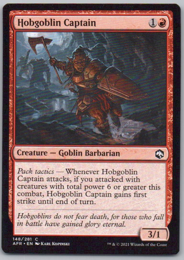 Hobgoblin Captain 148 Normal Creature Card - Adventures in the Forgotten Realms